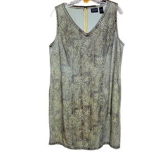 Additions by Chico’s sleeveless shift knee length linen dress